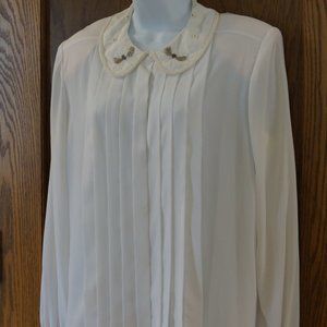 Vintage Lloyd Williams Beaded Collar Blouse